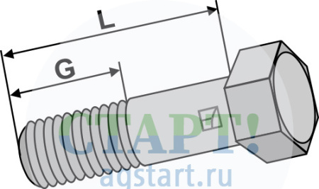 Шестигранный болт с тонкой резьбой -  M18x1,5x55 - 10.9