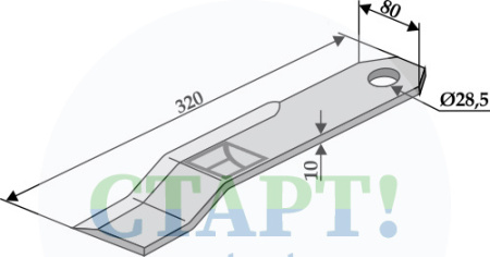 Мульчирующий нож - правый
