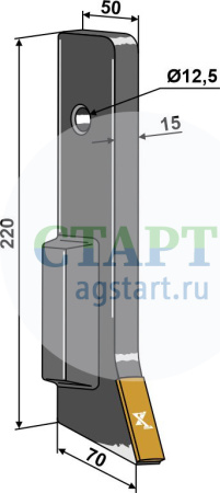 Долото 15° - Карбид