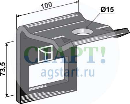 Крепление для стойки 70 x 12