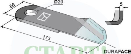 Нож соломоизмельчителя - DURAFACE