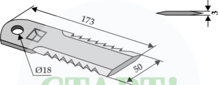 Нож соломоизмельчителя