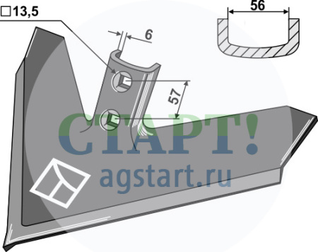 Стрельчатая лапа 457 х 6