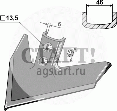 Стрельчатая лапа 180 х 6