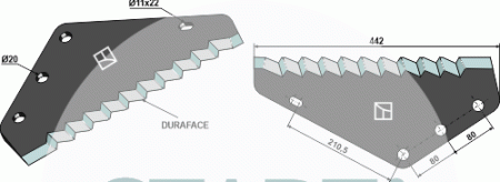 Нож кормосмесителя - DURAFACE