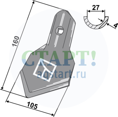 Лапа 105х4мм