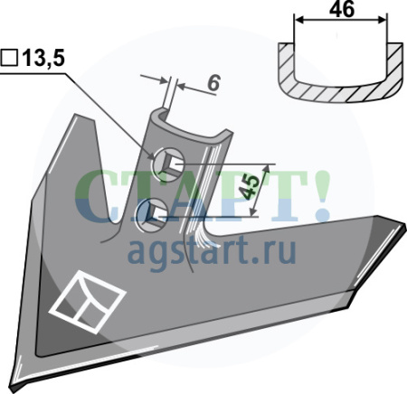 Стрельчатая лапа 254 х 6