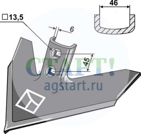 Стрельчатая лапа 305x6