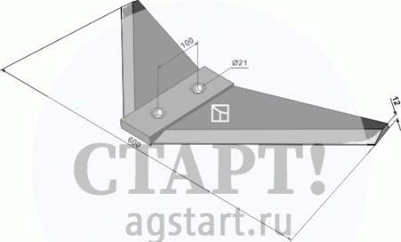 Стрельчатая лапа 600мм