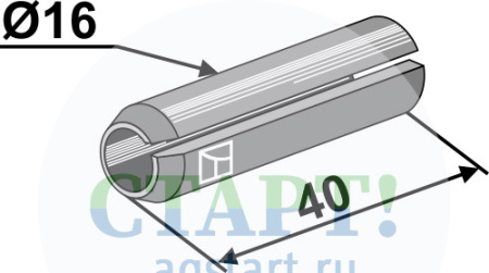 Натяжной штифт Ø16x40