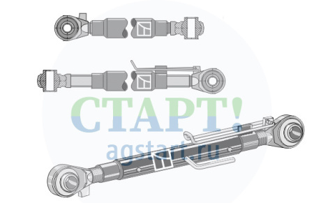 Верхняя тяга с закал£нными шариковыми отверстиями M42x3